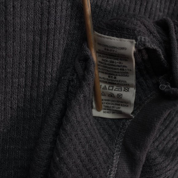 We the Free Shirt Women's Small Gray Long Sleeve Solid Polyester Rayon - Picture 6 of 13